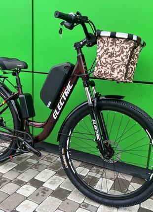 Электровелосипед cubic-bike electric 29" бордовый 500ватт 18ач 48в1 фото