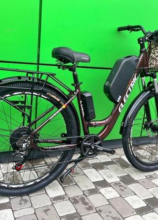 Электровелосипед cubic-bike electric 29" бордовый 500ватт 18ач 48в4 фото