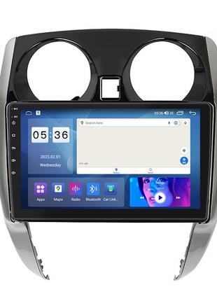 Штатна магнітола lesko для nissan note ii 2012-2016 екран 10" 4/64gb carplay 4g wi-fi gps prime
