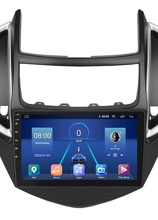 Штатна магнітола lesko для chevrolet trax i 2013-2017 екран 9" 2/32gb 4g wi-fi gps top