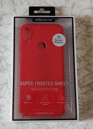 Чохол nillkin xiaomi redmi note 7 super frosted shield red1 фото