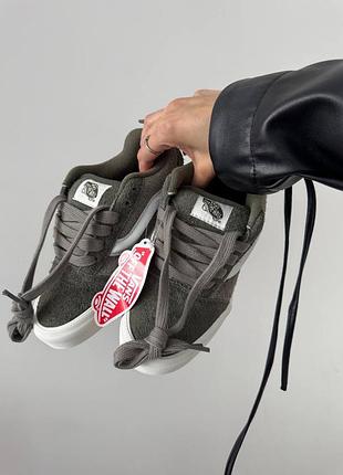 Vans knu platform grey / green premium