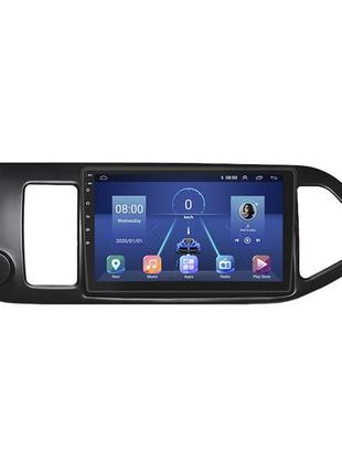 Штатна магнітола lesko для kia picanto ii 2011-2015 екран 9" 6/128gb 4g wi-fi gps top