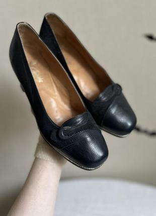 Винтажные туфли 1940-го утра пен ап стиль винтаж ретро кожа замш2 фото