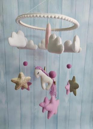 Мобиль из фетра "пони"