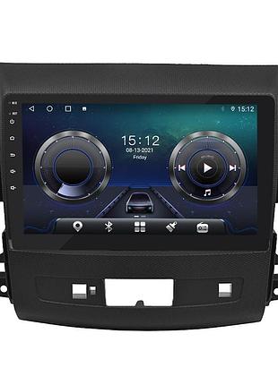 Штатна магнітола lesko для mitsubishi outlander ii рестайлинг 2009-2013 екран 9" 4/32gb 4g wi-fi gps top