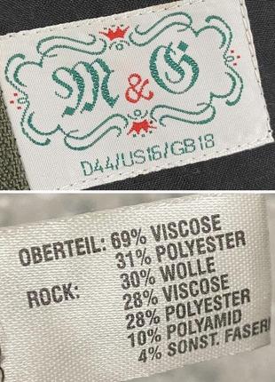 Шерстяной зеленый винтажный австрийский сарафан m&amp;g винтаж