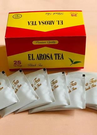 Чай египетский чёрный мелкого помола el arosa tea 100 пакетиков premium black tea2 фото
