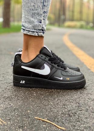 Кроссовки nike  air force 1 af1 utility black low кросівки2 фото