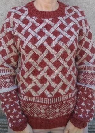Жаккардовый пуловер4 фото