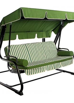 Садові гойдалки (диван-гойдалка) king (тексилк) зелений італія...