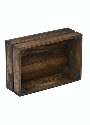 Темный деревянный ящик naturwood ( 30х20х11 см)2 фото