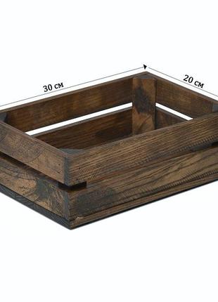 Темний дерев'яний ящик naturwood ( 30х20х11 см)5 фото