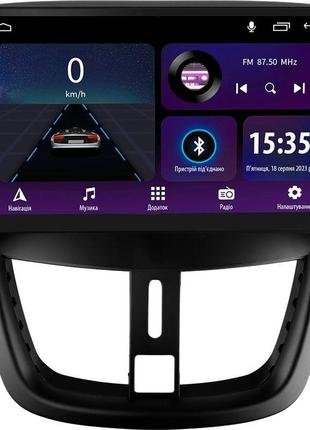 Штатна магнітола sigma f series 2+32 gb peugeot 207 2006-2015 9"