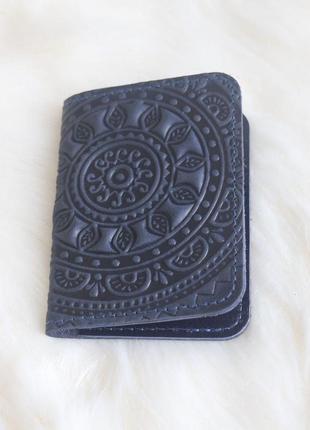 Обкладинка для id паспорта "мандала" синій гранд презент 09-м-син