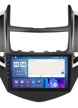 Штатна магнітола lesko для chevrolet trax i рестайлинг 2016- екран 9" 2/32gb carplay 4g wi-fi gps prime