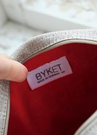 Косметичка из льна с вышивкой