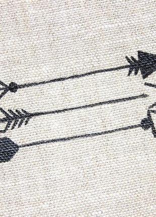 Льняной пенал с рисунком "стрелы"