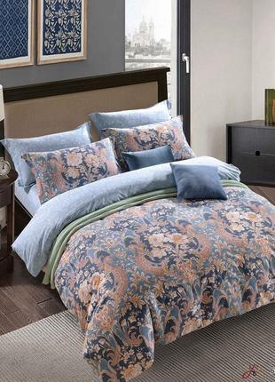 Постільна білизна сатин європейський комплект vie nouvelle кла...