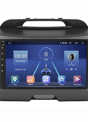 Штатна магнітола lesko для kia sportage iii рестайлинг 2014-2016 екран 9" 4/32gb 4g wi-fi gps top