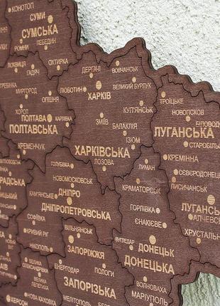 Карта україни одношарова темна (без коробки) 55*38.5 см гранд ...3 фото