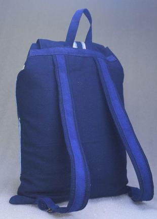 Синий хлопковый рюкзак3 фото