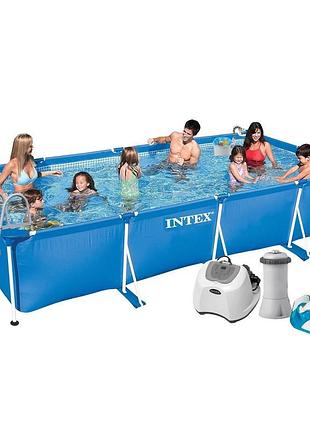 Каркасний басейн intex 28273 - 7, 450 х 220 х 84 см (4 г/год, ...