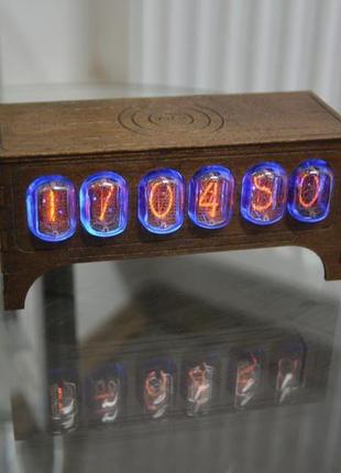 Ламповий годинник nixie clock на іn12 nixie clock в стилі ретро вінтаж2 фото