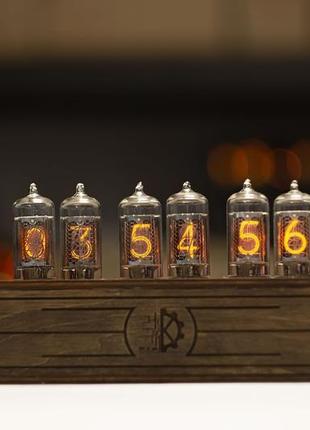 Ламповые часы nixie clock на z573m в стиле ретро винтаж с подсветкой7 фото