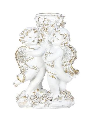 Пара ангелів свічник 31 см гранд презент сп506-2 золото2 фото