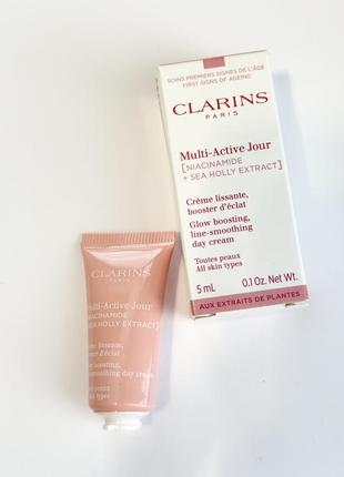 Розгладжувальний крем з ніацинамідом clarins multi-active jour, 5 ml