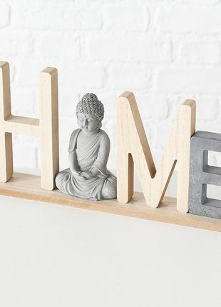 Декоративний напис із фігурою будди (home/relax) мдф 38*16 см ...