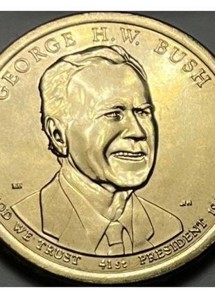 Монета сша 1 долар, 2020 року, 41 президент сша - джордж герберт уокер буш (1989-1993)2 фото