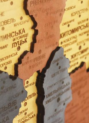 Карта україни мала 3d об'ємна багатошарова (+ коробка) 55*38.5...4 фото