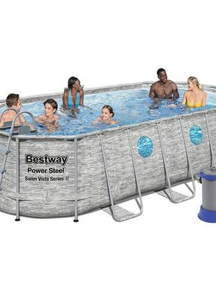 Каркасний басейн bestway 56716, 549 х 274 х 122 см (5 678 л/го...