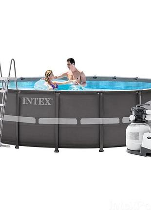 Каркасний басейн intex 26330, 549 x 132 см (6 000 л/год, сходи...