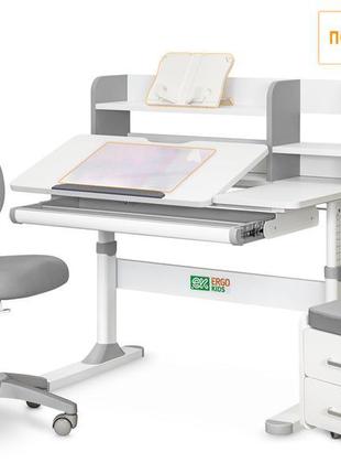 Ergokids комплект (l) ergokids th-330 grey (парта + крісло + т...