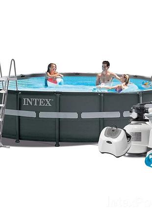 Каркасний басейн intex 26334 — 12, 610 х 122 см (150 мл/11 г/г...