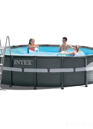 Каркасний басейн intex 26334, 610 х 122 см (6 000 л/год, сходи...