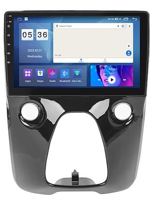 Штатна магнітола lesko для peugeot 108 2014-2021 екран 10" 4/64gb carplay 4g wi-fi gps prime