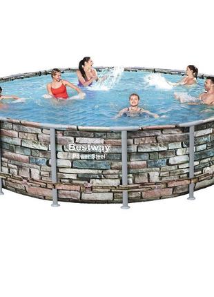 Каркасний басейн bestway 56966 — 0 (чаша, каркас), 488 х 122 см