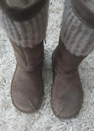 Чоботи для дівчинки замшеві від clarks р. 7 f (24 m)4 фото