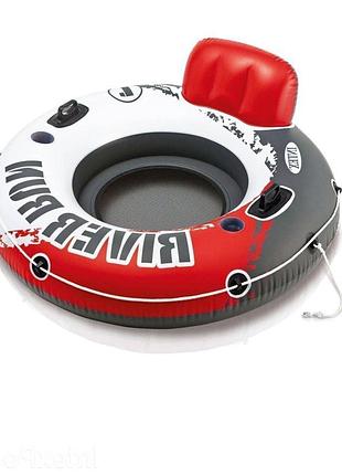 Надувне коло river run, серія sports, intex 56825, 135 см, чер...