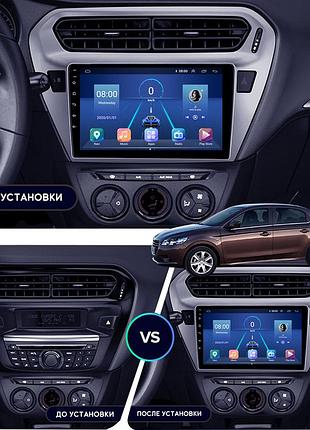 Штатная магнитола lesko для citroen c-elysee i рестайлинг 2016-н.в. экран 9" 2/32gb 4g wi-fi gps top