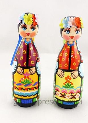 Українська лялька пірамідка пор. - козак та козачка 15см (дере...