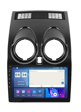 Штатна магнітола lesko для nissan qashqai i рестайлинг 2010-2013 екран 9" 4/64gb carplay 4g wi-fi gps prime