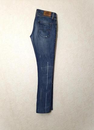 Caroche отличные джинсы синие котоновые царапанные мужские 29/379 фото