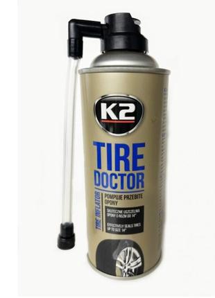 Аварійний герметик для ремонту коліс k2 tire doktor 400 мл b310