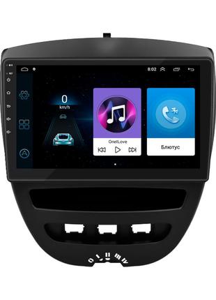 Штатна магнітола lesko для citroen c1 i рестайлинг 2008-2012 екран 10" 1/16gb wi-fi gps base