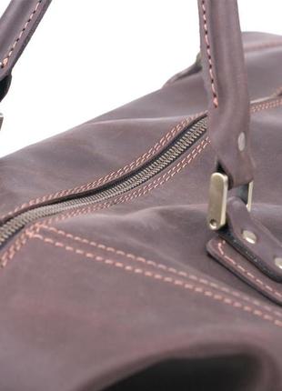 Большая дорожная сумка-саквояж из натуральной кожи крейзи хорс8 фото